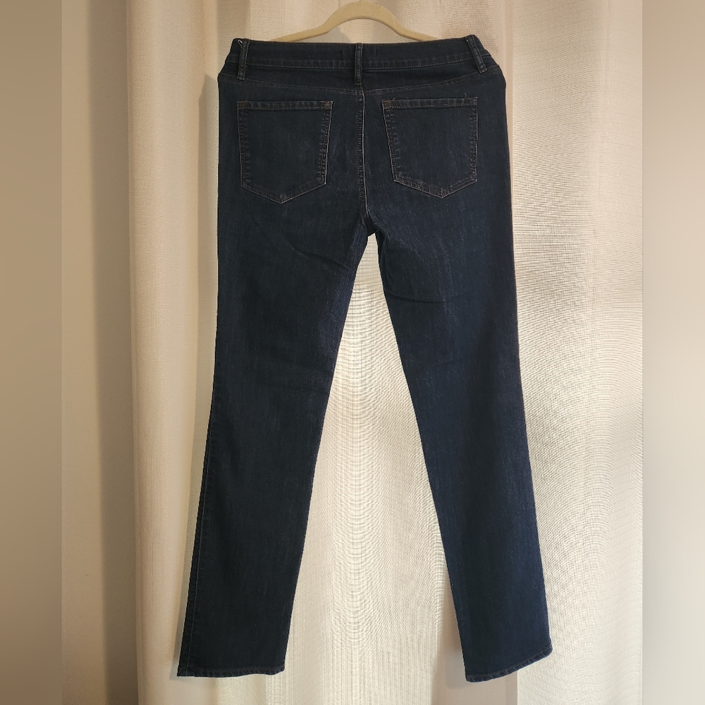 LOFT Modern Straight-Leg Jeans in Dark Indigo, Size 6 - Picture 3 of 7